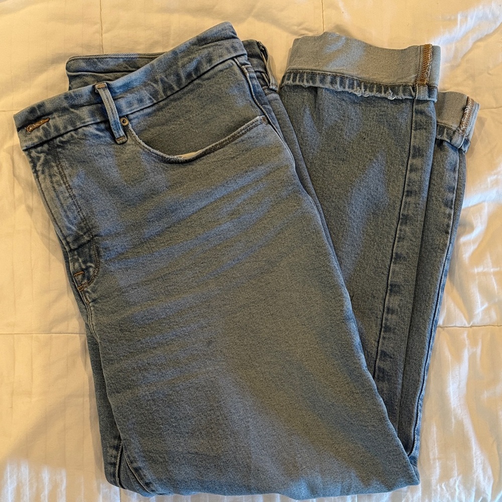 Good American Weekender Cuffed Jeans